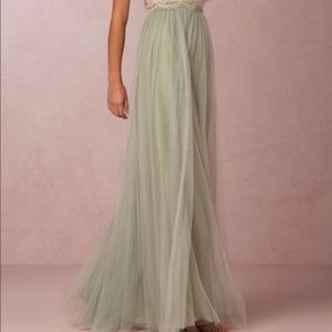 Anthropologie BHLDN Jenny by Jenny Yoo Hannah Skirt Size 6 Mint Green